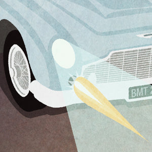 James Bond Car Giclee Art Print