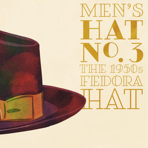 Detail of Colorful portrait of a man’s hat with a quote from the famous Irish haymaker Philip Treacy — “Hats are radical; only people that wear hats understand that.” Bold graphic shapes in bright colors combined with sophisticated typography and intriguing negative space creates a compelling art piece
