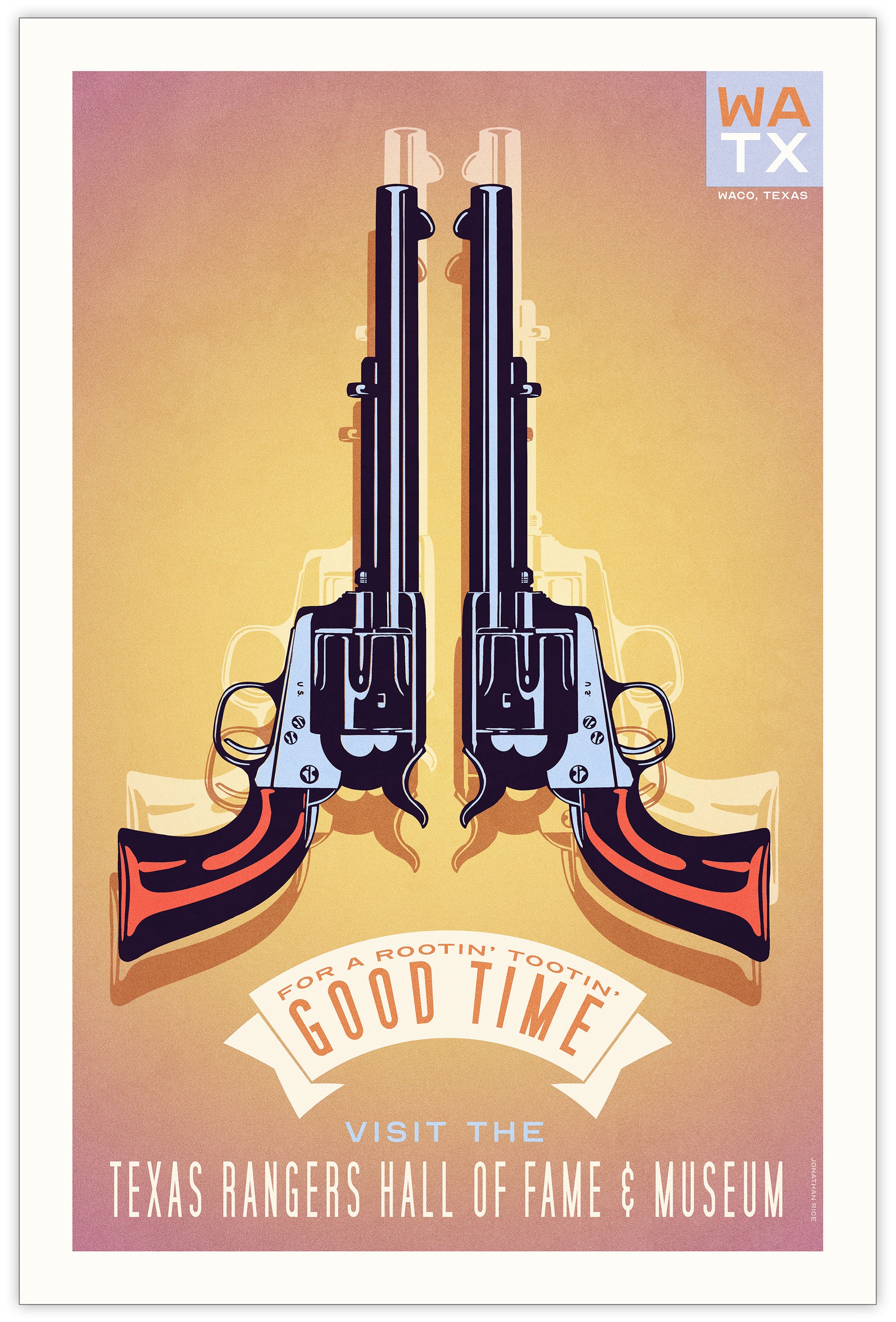 Six Shooter Bold Graphic Giclée Art Print