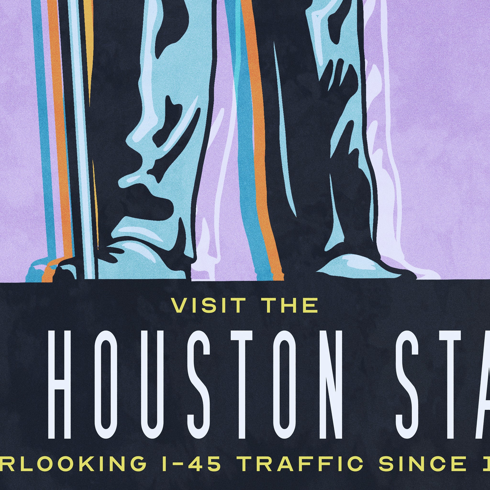 Sam Houston Statue Bold Graphic Giclée Art Print - The Creative Visualist
