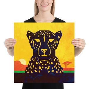 Bold African Cheetah Giclee Art Print